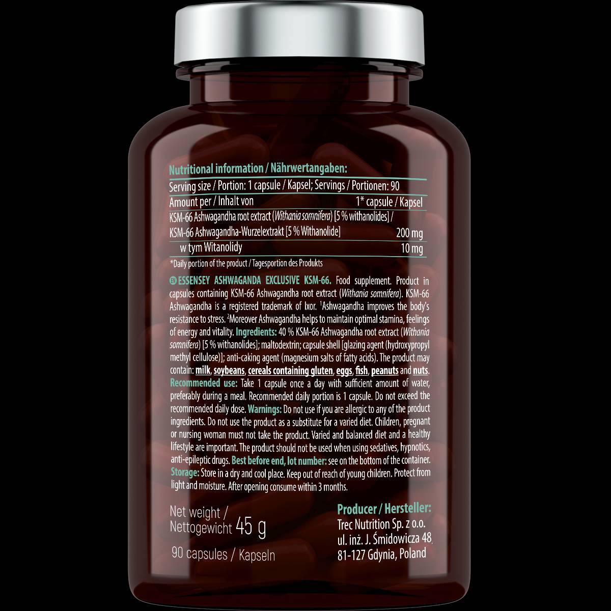 Ashwagandha KSM-66 200 mg - 90 капсули - Feel You