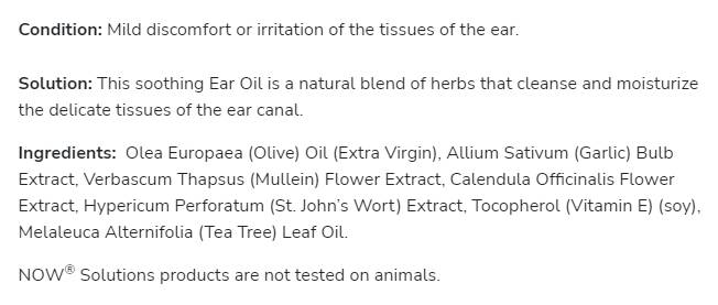 Sollievo dall'olio per le orecchie | Miscela di erbe lenitiva - 30 ml
