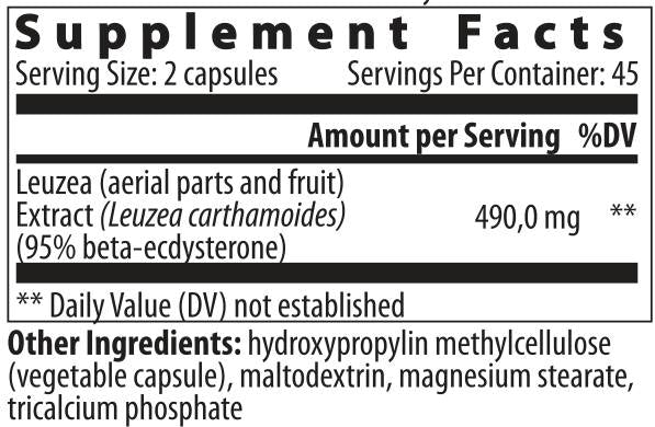 Estratto di Ecdisterone/Leuzea - ​​90 capsule