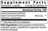 Estratto di Ecdisterone/Leuzea - ​​90 capsule