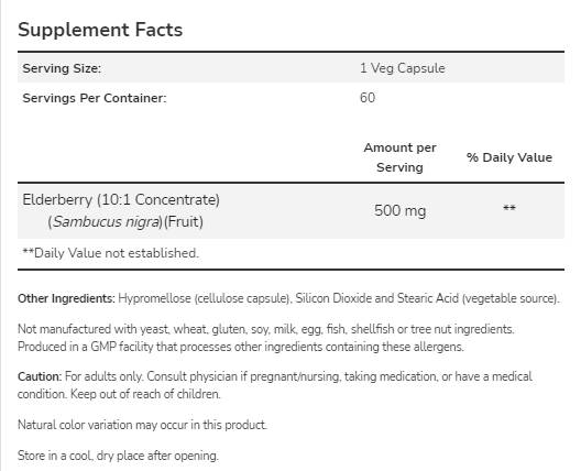 Sambuco 500 mg - 120 capsule