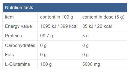 Glutammina in polvere/fermentata - 300 grammi