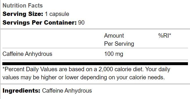 Caffeina di resistenza 100 mg - 90 capsule