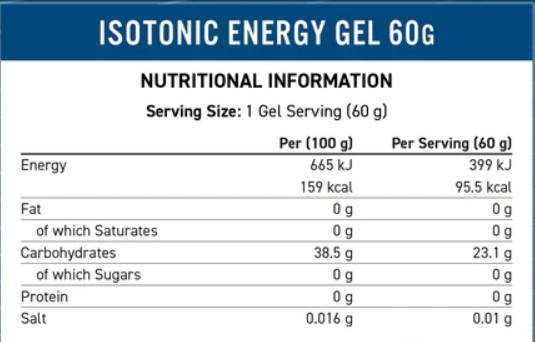 Gel energetico isotonico Endurance Energy - 20 x 60 grammi