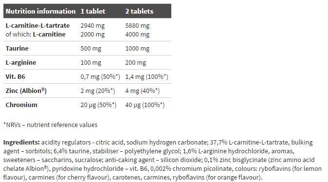 Endurance L-Carnitina 4000 Power Effervescente - 15 compresse solubili