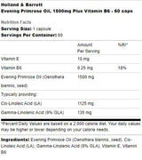 Olio di enotera 1500 mg | Inoltre vitamina B6 - 60 capsule