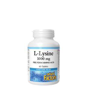 Herpes Simplex, Bone System - L-Lysine, 1000mg x 60 Tablets Natural Factors - Nutra Best Europe