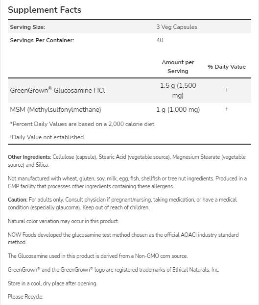Glucosamina e msm - 240 capsule