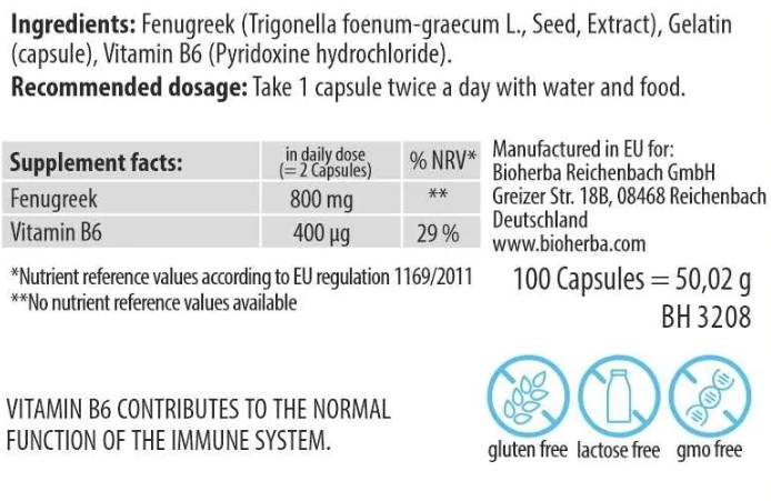 Semi di fieno greco 400 mg - 100 capsule