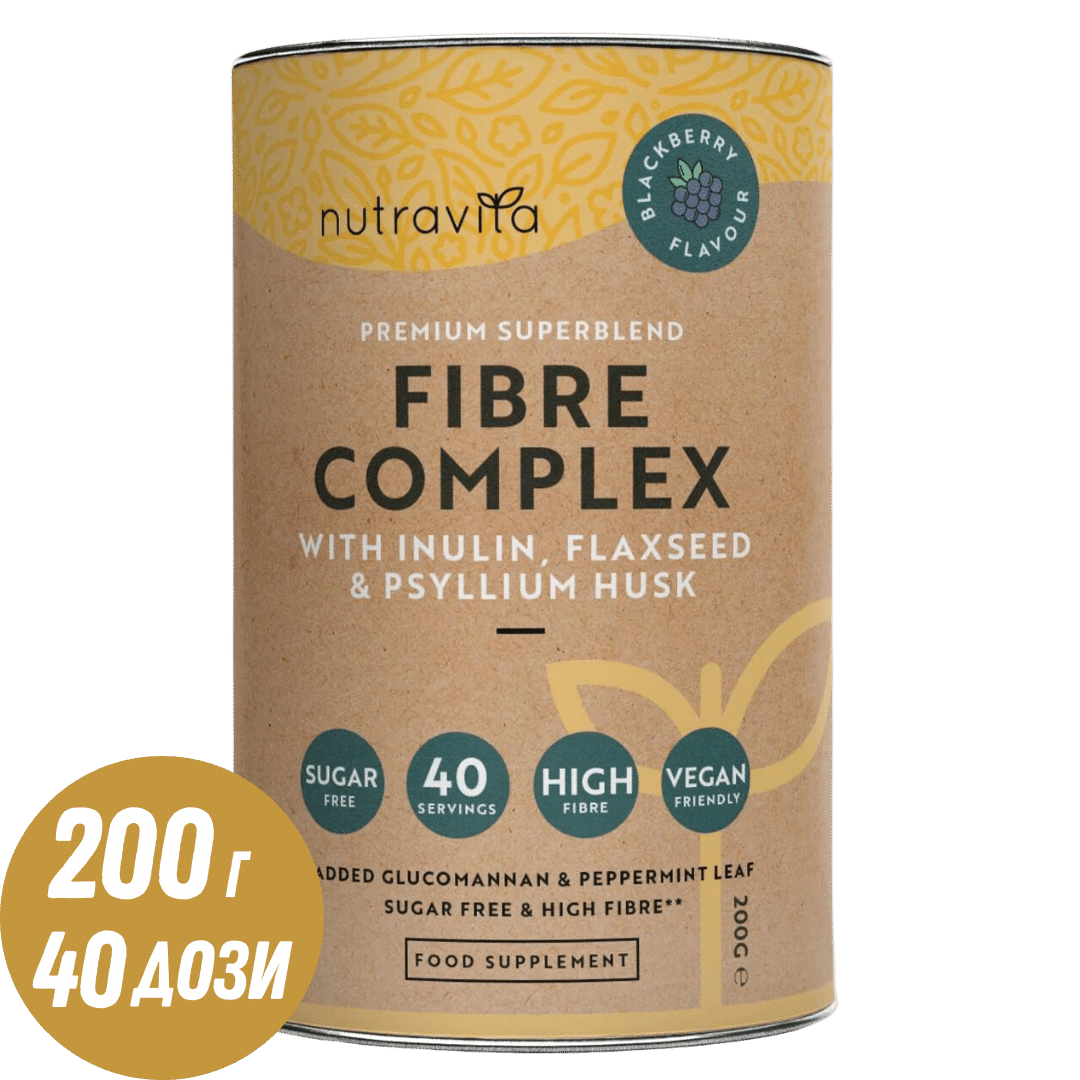 Polvere di fibre complesse - Gusto mora /200 g, 40 dosi/ <tc>Nutravita</tc>