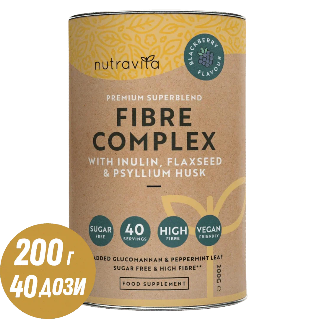Polvere di fibre complesse - Gusto mora /200 g, 40 dosi/ <tc>Nutravita</tc>