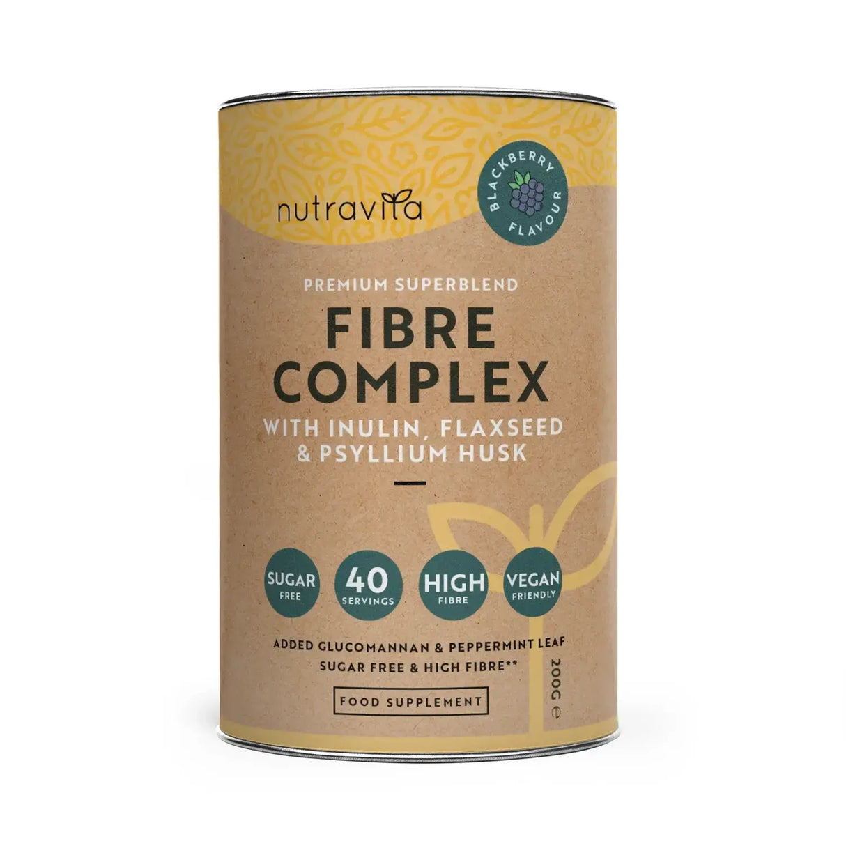 Polvere di fibre complesse - Gusto mora /200 g, 40 dosi/ <tc>Nutravita</tc>