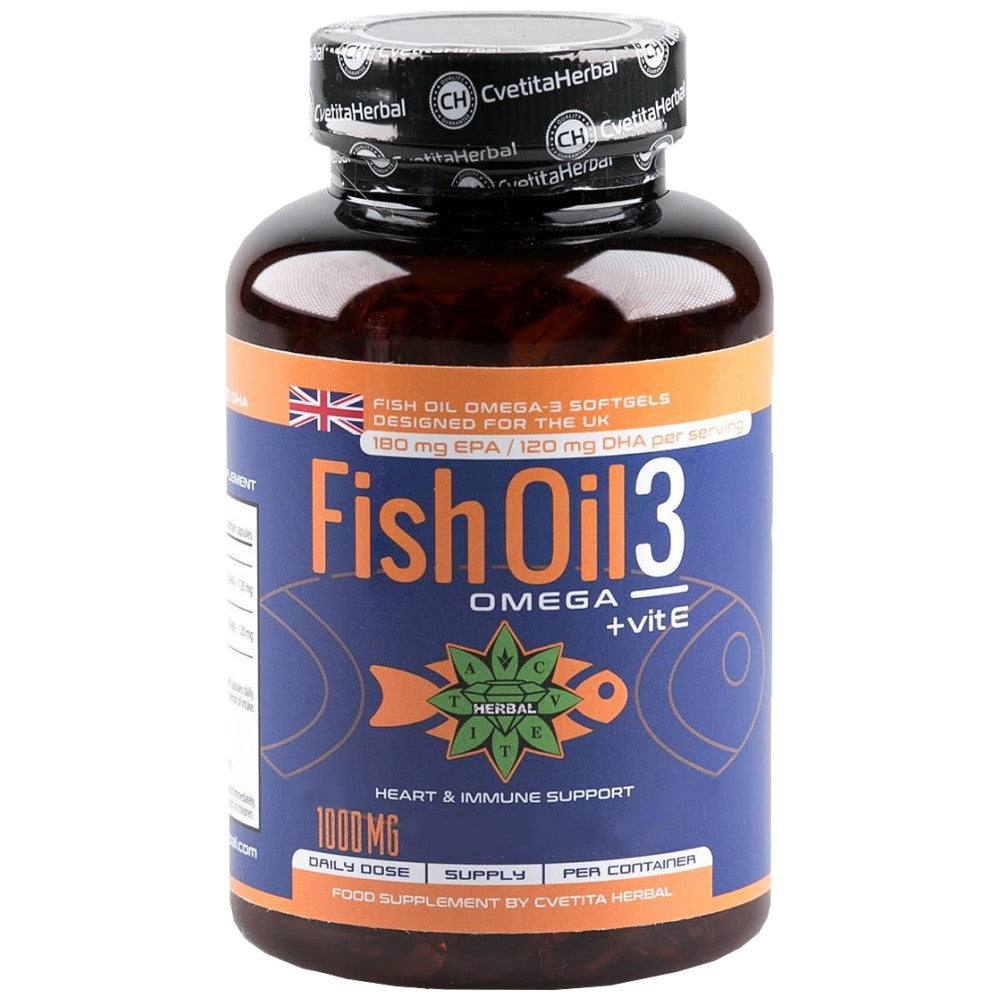 Olio di Pesce 3 + Vitamina E 1000 mg - 90 Capsule gel