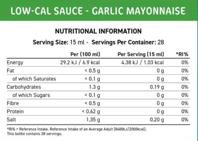 Salsa ipocalorica Fit Cuisine | Aglio & Maionese - 425 ml