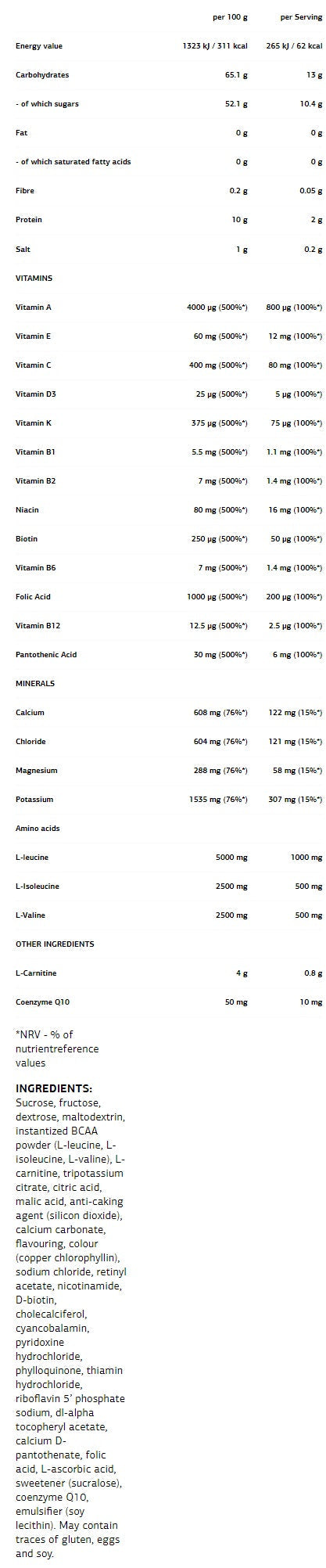 Bevanda Isotonica FitActive - 0,500 kg