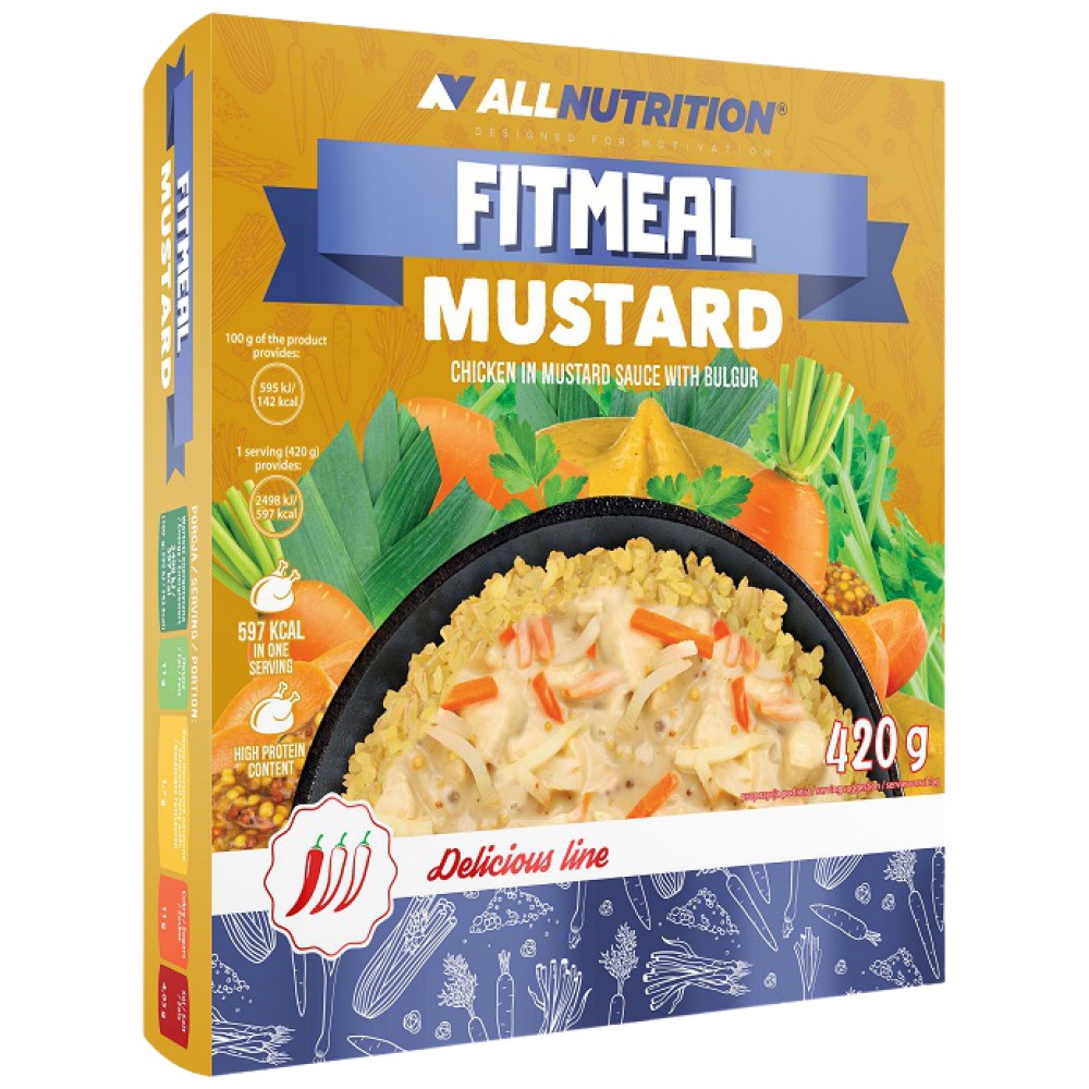 FitMeal Senape | Pasto pronto ad alto contenuto proteico - 420 grammi