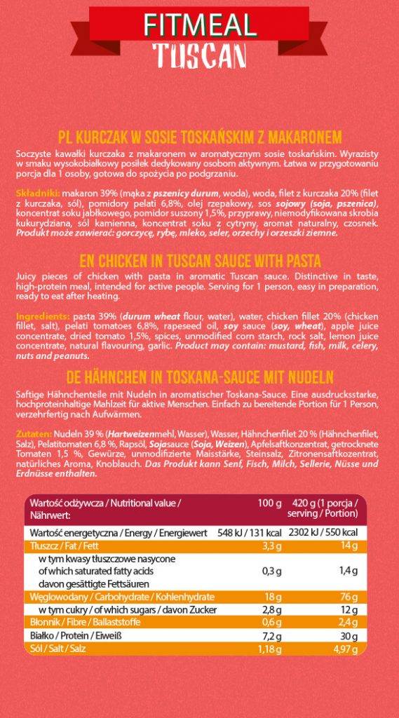 FitMeal toscano | Pasto pronto ad alto contenuto proteico - 420 grammi