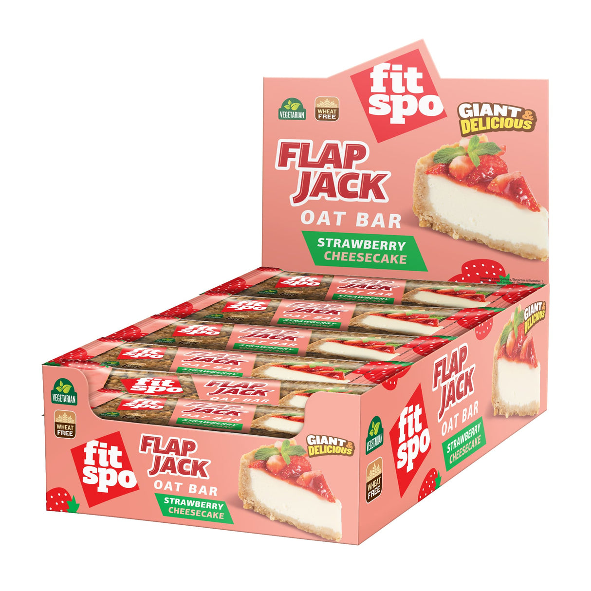 Flap Jack – Energy Oat Bar Cheesecake alla Fragola – 12×90 g
