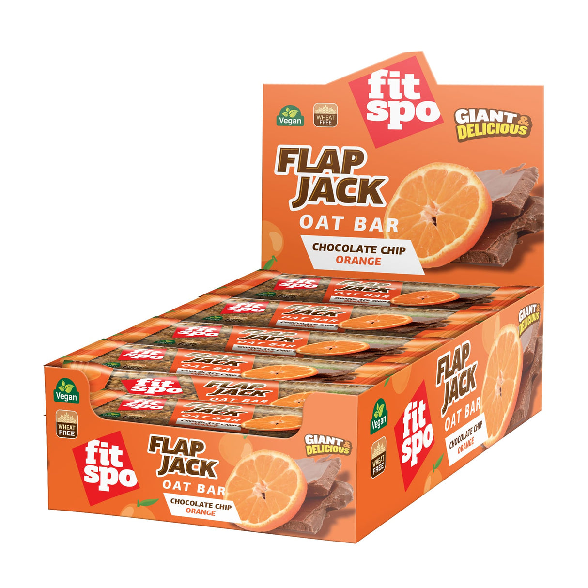 Flap Jack - Barretta Energetica all'Avena Arancia e Cioccolato - 12 x 90 grammi