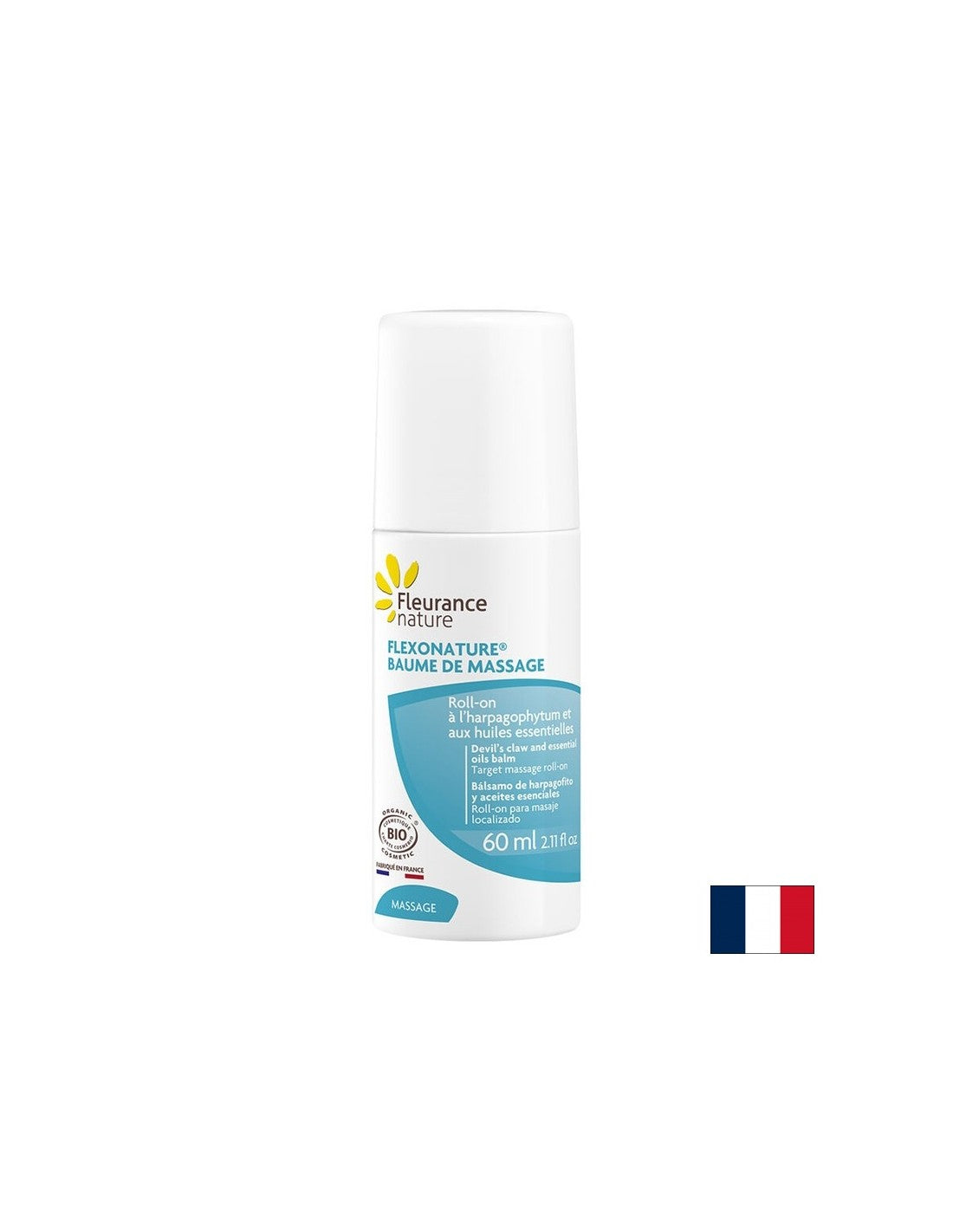 Balsamo roll-on con artiglio del diavolo e oli essenziali Flexonature®, 60 ml
