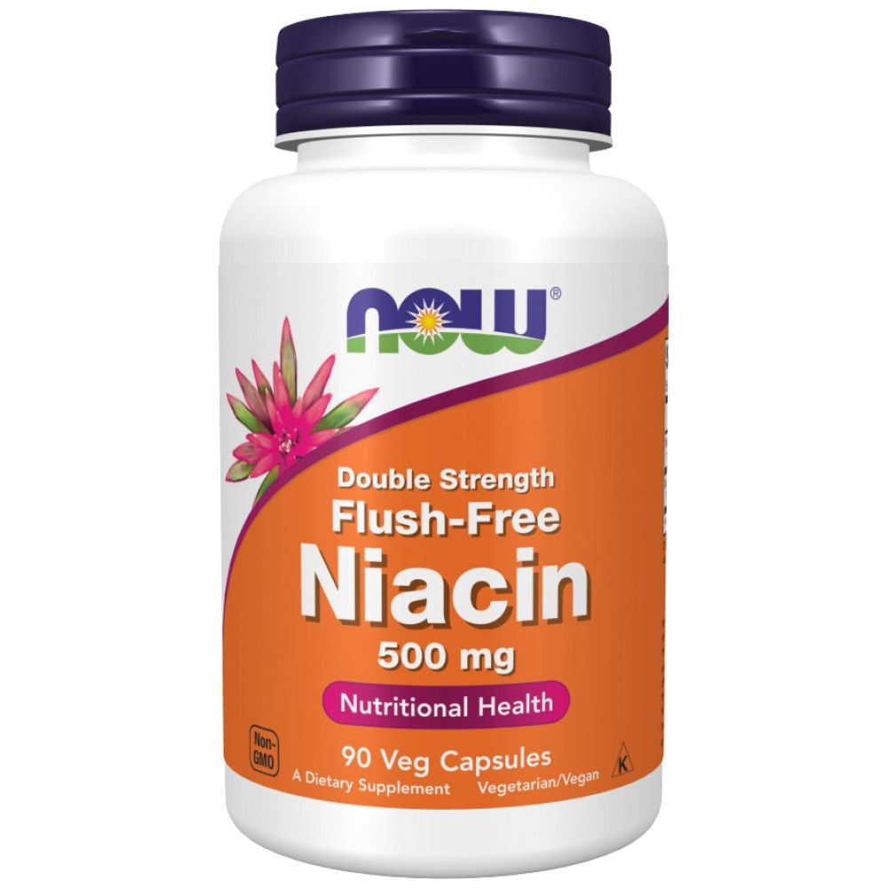 Niacina senza risciacquo 500 mg | Doppia forza - 90 capsule
