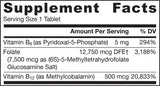 Folate Forte - Metil Folato + Metil B12 + P-5-P - Folato 30 compresse