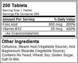 Acido Folico 800 mcg - 250 Compresse