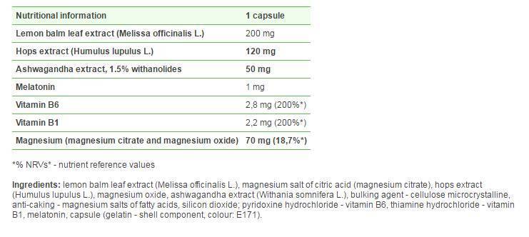 Forsen Forte + Melatonina 1 mg - 30 capsule