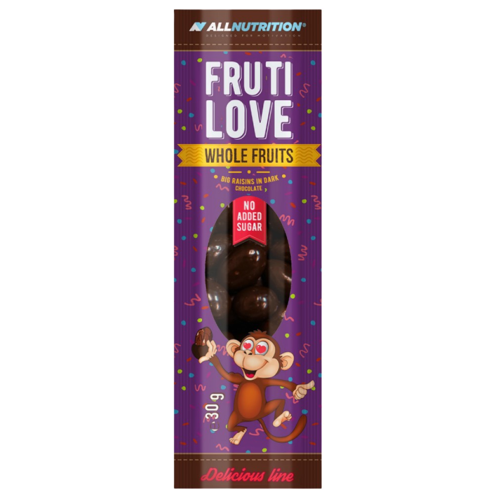 FrutiLove | Uvetta Grande al Cioccolato Fondente 30 grammi