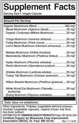 Complesso di funghi 14 a spettro completo 490 mg - 60 capsule