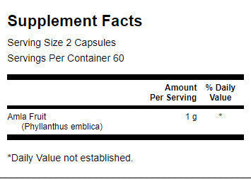 Frutto di Amla a spettro completo 500 mg - 120 capsule