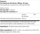 Paglia d'avena a spettro completo 400 mg 60 capsule