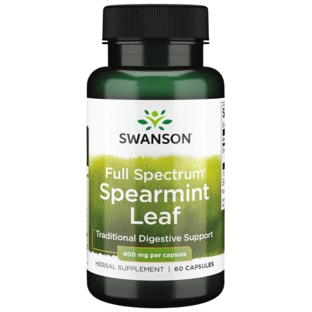 Foglia di menta verde a spettro completo 400 mg 60 capsule