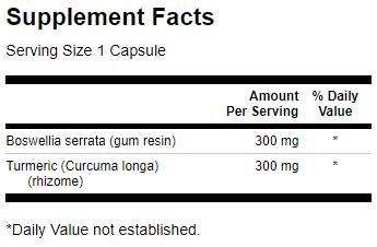 Spettro completo Boswellia e curcumina - 60 capsule
