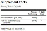Spettro completo Boswellia e curcumina - 60 capsule