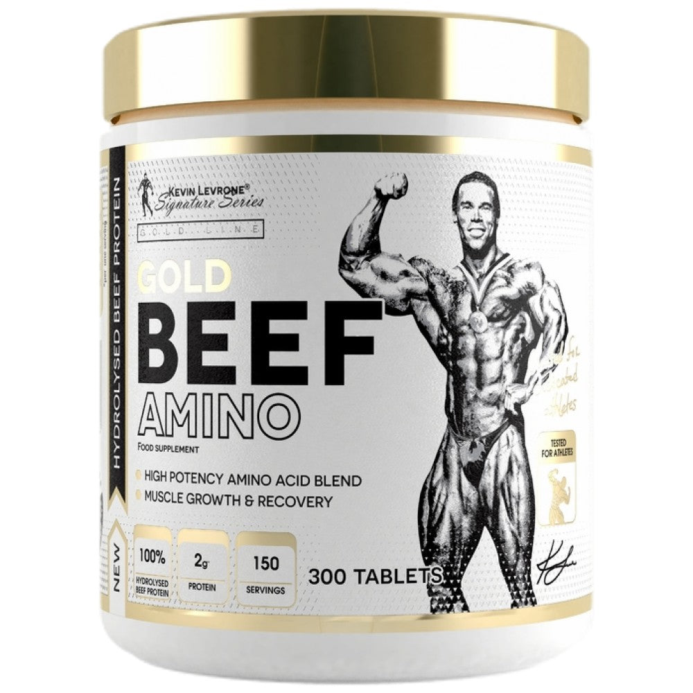 GOLD Amino di manzo | Miscela di aminoacidi ad alta potenza - 300 compresse