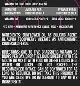 GRASSBERG Vitamina D3 Gocce 400 UI 50 ml