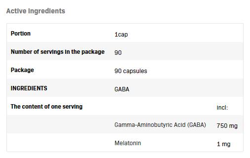 Gaba 750 mg | con Melatonina 1 mg - 90 capsule
