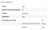 Gaba 750 mg | con Melatonina 1 mg - 90 capsule