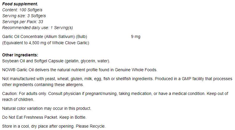 Olio d'Aglio 1500 mg - 100 Capsule Gel
