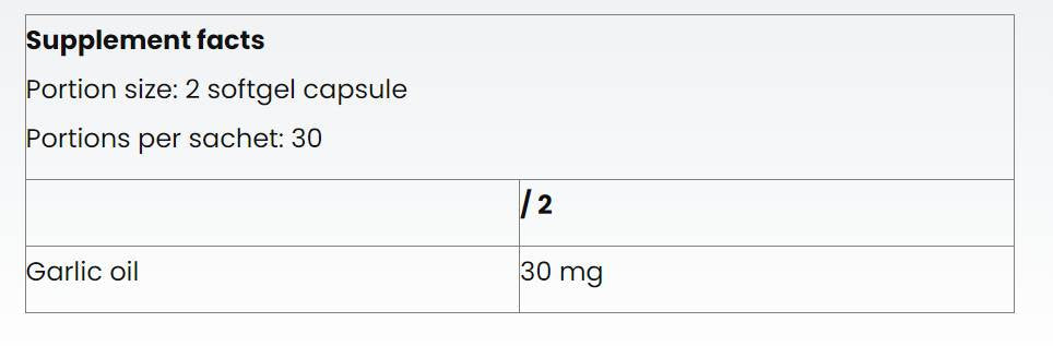 Olio d'Aglio 30 mg - 60 capsule