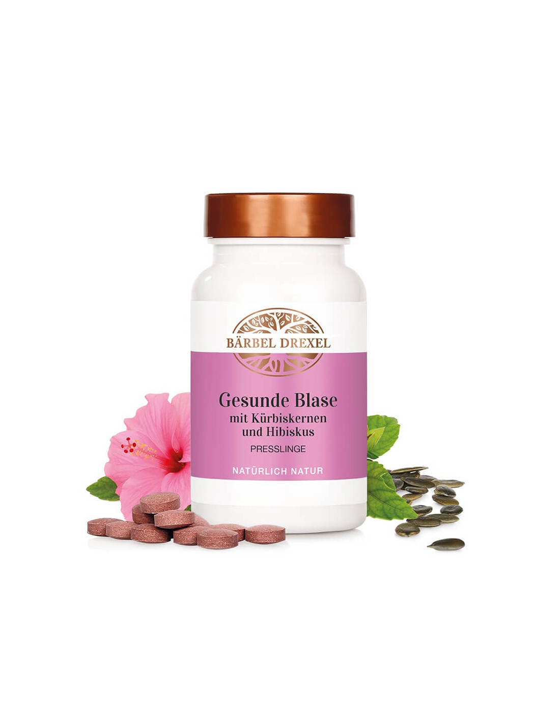 Gesunde Blase mit Kürbiskernen und Hibiskus - Erbe contro la vescica iperattiva, 120 compresse <tc>Bärbel Drexel</tc>