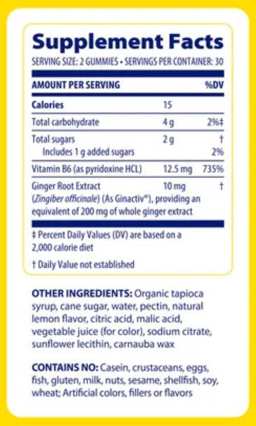 Zenzero & Caramelle gommose alla vitamina B6 - 60 caramelle gommose