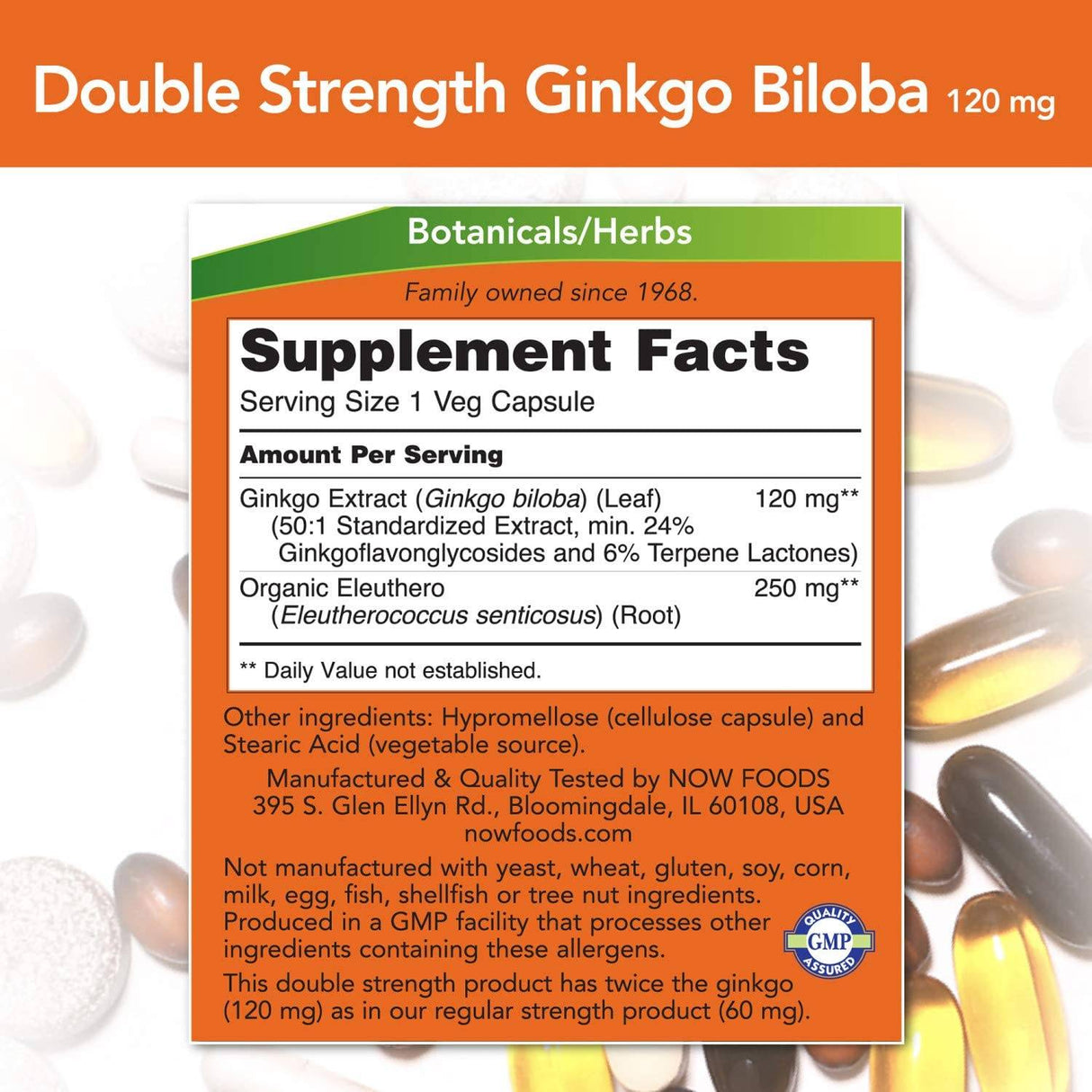 Ginkgo Biloba 120 mg/Doppia potenza - 50 capsule