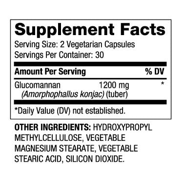Glucomannano 600 mg/60 Capsule