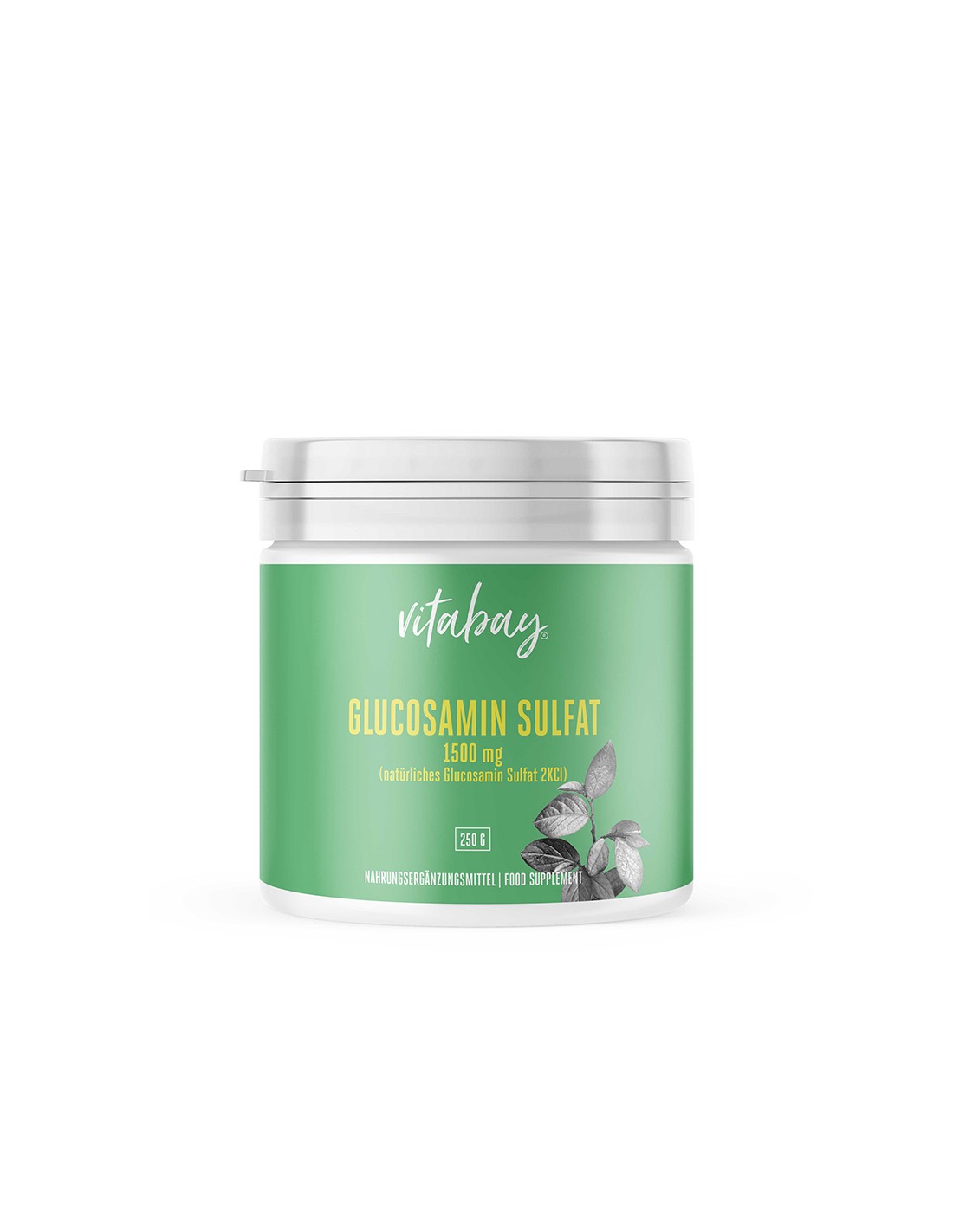 Glucosamina solfato 2KCI polvere 250 g - Glucosamina solfato 1500 mg, 250 g polvere <tc>Vitabay</tc>