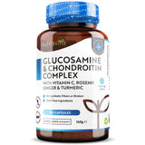 Glucosamina Condroitina /180 capsule, 90 giorni/ con Curcuma, Zenzero & Vitamina C <tc>Nutravita</tc>