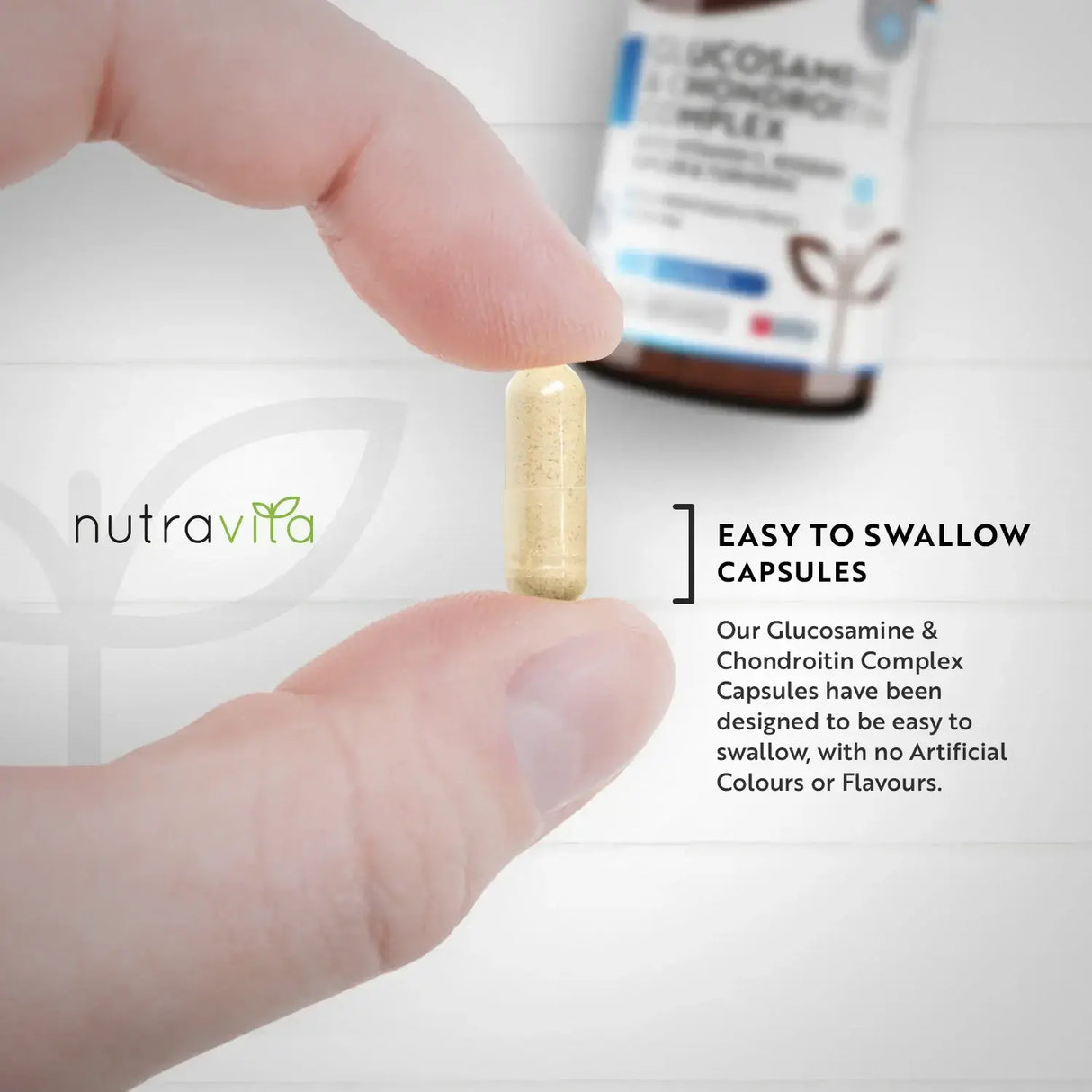 Glucosamina Condroitina /180 capsule, 90 giorni/ con Curcuma, Zenzero & Vitamina C <tc>Nutravita</tc>