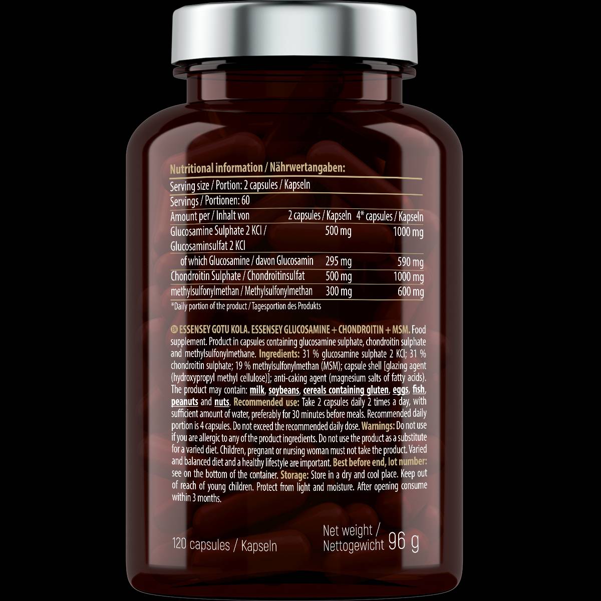 Glucosamina + Condroitina + MSM - 120 capsule