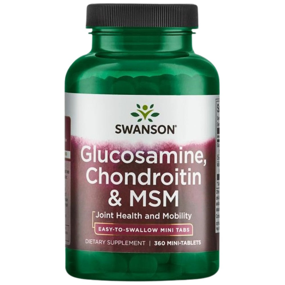 Glucosamina, Condroitina & MSM | Mini compresse - 360 compresse